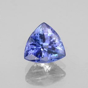 1.50캐럿 천연 바이올렛 블루 탄자나이트, 트릴리언, 7.5×7.3 mm, VVS