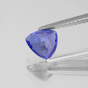 0.95캐럿 천연 바이올렛 블루 탄자나이트, 트릴리언, 6.5×6.5 mm, VVS