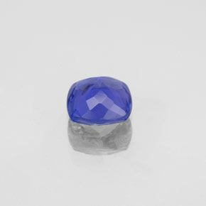 0.91캐럿 천연 바이올렛 블루 탄자나이트, 쿠션 컷, 6×5.9 mm, VVS
