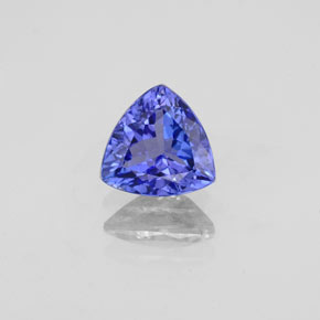 0.89캐럿 천연 바이올렛 블루 탄자나이트, 트릴리언, 6.5×6.4 mm, VS-SI