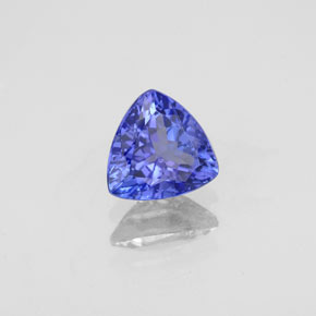 0.89캐럿 천연 바이올렛 블루 탄자나이트, 트릴리언, 6.5×6.4 mm, VS-SI
