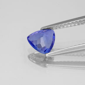 0.84캐럿 천연 바이올렛 블루 탄자나이트, 트릴리언, 6.2×6.1 mm, VS-SI