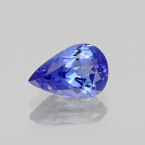 1.42캐럿 천연 바이올렛 블루 탄자나이트, 배 모양, 9×6 mm, VS-SI