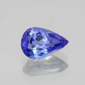 1.42캐럿 천연 바이올렛 블루 탄자나이트, 배 모양, 9×6 mm, VS-SI