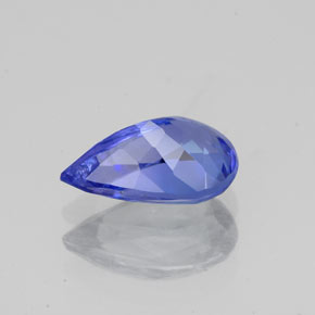 1.42캐럿 천연 바이올렛 블루 탄자나이트, 배 모양, 9×6 mm, VS-SI