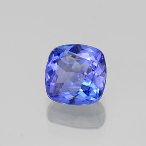 1.00캐럿 천연 바이올렛 블루 탄자나이트, 쿠션 컷, 6.1×6 mm, VVS
