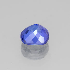 1.05캐럿 천연 바이올렛 블루 탄자나이트, 쿠션 컷, 6.1×6.1 mm, VS