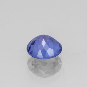 1.12캐럿 천연 바이올렛 블루 탄자나이트, 라운드 컷, 6.42 mm, VS