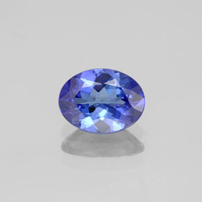 1.12캐럿 천연 바이올렛 블루 탄자나이트, 타원형 컷, 8.1×6 mm, VVS