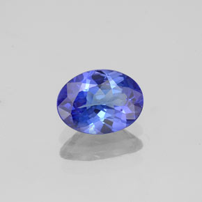 1.12캐럿 천연 바이올렛 블루 탄자나이트, 타원형 컷, 8.1×6 mm, VVS