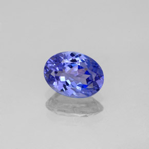 1.20캐럿 천연 바이올렛 블루 탄자나이트, 타원형 컷, 7.8×5.7 mm, VVS-VS