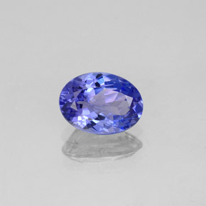 1.20캐럿 천연 바이올렛 블루 탄자나이트, 타원형 컷, 7.8×5.7 mm, VVS-VS