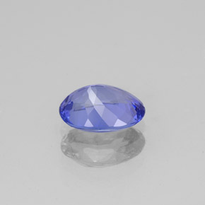 1.20캐럿 천연 바이올렛 블루 탄자나이트, 타원형 컷, 7.8×5.7 mm, VVS-VS