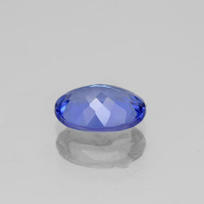 1.38캐럿 천연 바이올렛 블루 탄자나이트, 타원형 컷, 8.2×6.2 mm, VVS-VS