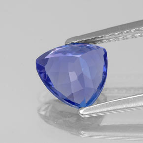 1.20캐럿 천연 바이올렛 블루 탄자나이트, 트릴리언, 7.2×7.1 mm, VS