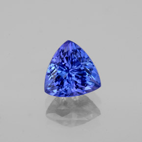 1.33캐럿 천연 바이올렛 블루 탄자나이트, 트릴리언, 7.1×7 mm, VS
