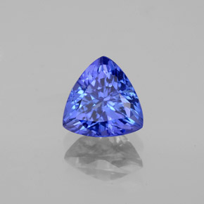 1.33캐럿 천연 바이올렛 블루 탄자나이트, 트릴리언, 7.1×7 mm, VS