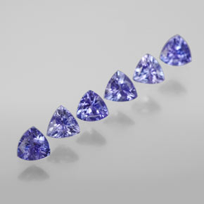 캐럿 천연 바이올렛 블루 탄자나이트 보석, 트릴리언, 4.5×4.4 mm, VVS-VS