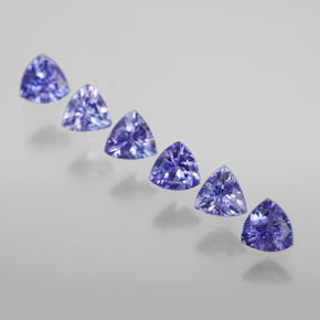 캐럿 천연 바이올렛 블루 탄자나이트 보석, 트릴리언, 4.5×4.4 mm, VVS-VS