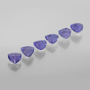 캐럿 천연 바이올렛 블루 탄자나이트 보석, 트릴리언, 4.5×4.4 mm, VVS-VS
