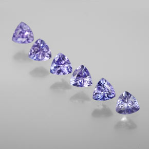 캐럿 천연 바이올렛 블루 탄자나이트 보석, 트릴리언, 4.5×4.4 mm, VVS-VS