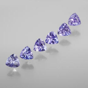 캐럿 천연 바이올렛 블루 탄자나이트 보석, 트릴리언, 4.5×4.4 mm, VVS-VS