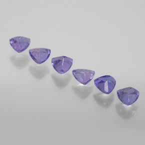 캐럿 천연 바이올렛 블루 탄자나이트 보석, 트릴리언, 4.5×4.4 mm, VVS-VS