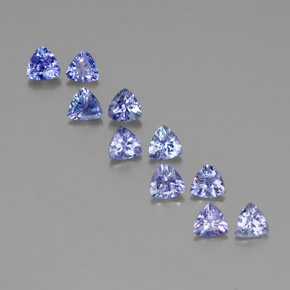 3.59캐럿 천연 바이올렛 블루 탄자나이트 보석, 트릴리언, 4.7×4.5 mm, VS