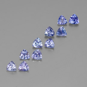 3.59캐럿 천연 바이올렛 블루 탄자나이트 보석, 트릴리언, 4.7×4.5 mm, VS