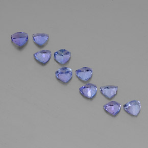 3.59캐럿 천연 바이올렛 블루 탄자나이트 보석, 트릴리언, 4.7×4.5 mm, VS