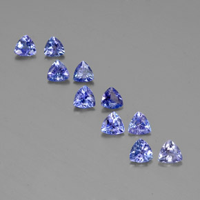 캐럿 천연 바이올렛 블루 탄자나이트 보석, 트릴리언, 4.5×4.4 mm, VS