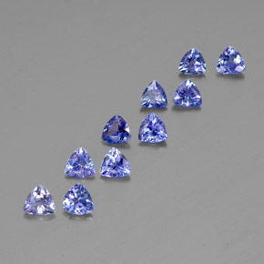 캐럿 천연 바이올렛 블루 탄자나이트 보석, 트릴리언, 4.5×4.4 mm, VS