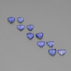 캐럿 천연 바이올렛 블루 탄자나이트 보석, 트릴리언, 4.5×4.4 mm, VS