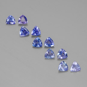 캐럿 천연 바이올렛 블루 탄자나이트 보석, 트릴리언, 4.6×4.5 mm, VS