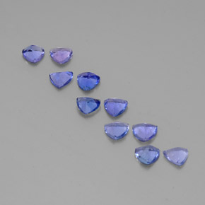 캐럿 천연 바이올렛 블루 탄자나이트 보석, 트릴리언, 4.6×4.5 mm, VS