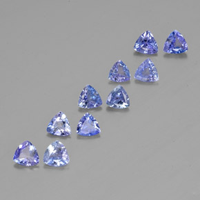 캐럿 천연 바이올렛 블루 탄자나이트 보석, 트릴리언, 4.9×4.8 mm, VS