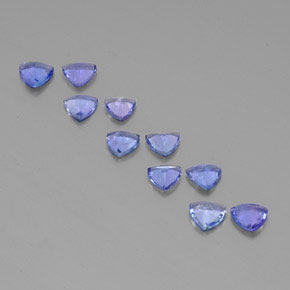 캐럿 천연 바이올렛 블루 탄자나이트 보석, 트릴리언, 4.9×4.8 mm, VS