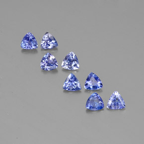 캐럿 천연 바이올렛 블루 탄자나이트 보석, 트릴리언, 4.8×4.8 mm, VS