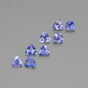 캐럿 천연 바이올렛 블루 탄자나이트 보석, 트릴리언, 4.8×4.8 mm, VS