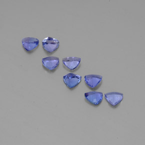 캐럿 천연 바이올렛 블루 탄자나이트 보석, 트릴리언, 4.8×4.8 mm, VS