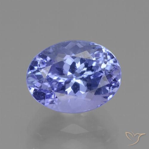 2.20ct 자연스러운 강렬한 바이올렛 블루 탄자나이트, 타원형, VVS-VS