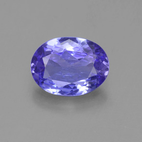 1.42캐럿 천연 밝은 보라색 탄자나이트, 타원형 컷, 8.9×6.7 mm, VVS