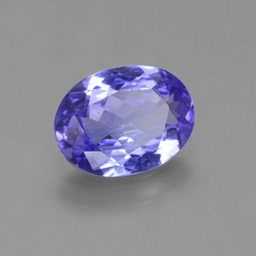 1.42캐럿 천연 밝은 보라색 탄자나이트, 타원형 컷, 8.9×6.7 mm, VVS