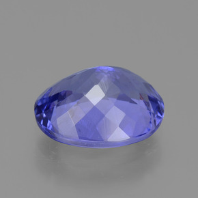 2.08캐럿 천연 강렬한 바이올렛 블루 탄자나이트, 타원형 컷, 9×7 mm, VS