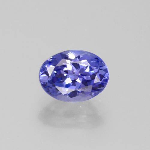 1.36캐럿 천연 일렉트릭 블루 탄자나이트, 타원형 컷, 7.8×5.8 mm, VS