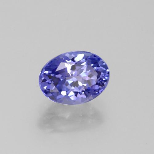1.36캐럿 천연 일렉트릭 블루 탄자나이트, 타원형 컷, 7.8×5.8 mm, VS