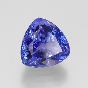 7.47캐럿 천연 딥 블루 탄자나이트, 트릴리언, 11.3×11.3 mm, IF