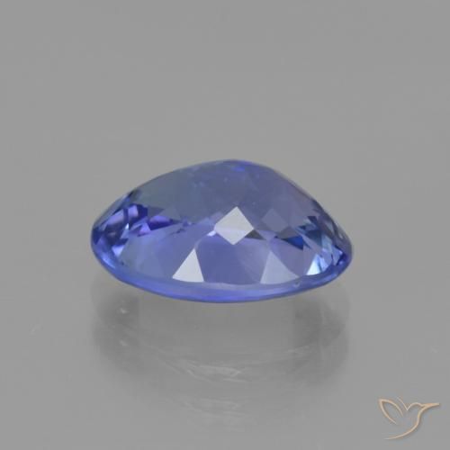 3.22캐럿 천연 딥 퍼플 블루 탄자나이트, 타원형 컷, 10.7×7.6 mm, VVS