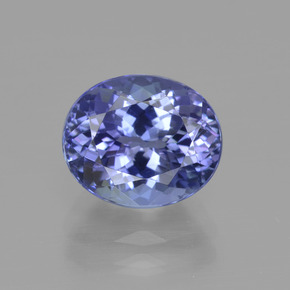 3.48캐럿 천연 미디엄 네이비 블루 탄자나이트, 타원형 컷, 9.6×8.1 mm, VVS