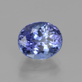 3.48캐럿 천연 미디엄 네이비 블루 탄자나이트, 타원형 컷, 9.6×8.1 mm, VVS